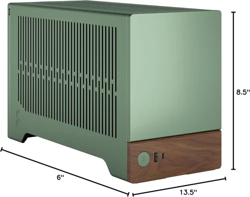 Miniatura 23 de Fractal Design Terra Graphite - Panel frontal de madera de nogal - Factor de forma pequeño - Carcasa para juegos Mini ITX - Cable elevador PCIe 4.0