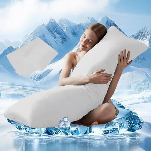 Miniatura 23 de DOWNCOOL Relleno de Almohada Grande para el Cuerpo - Almohada Transpirable de Cuerpo Completo para Personas que Duermen de Lado - Almohada de Cama