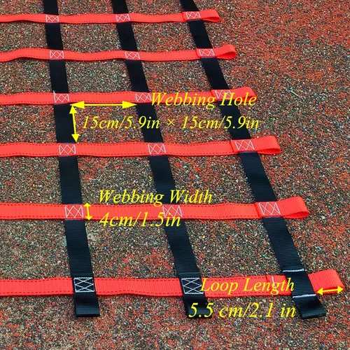 Miniatura 2 de Red de Carga para Escalar, Columpio de Patio de Juegos al Aire Libre, Accesorios de Conjunto de Columpios para Curso de Obstáculos Ninja para Niños