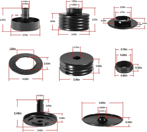 Miniatura 9 de Kit de montaje de cuerpo de silicona para Ford F-250 / F-350 Crew Cab 2008-2016, kit de 8 bujes de montaje en cuerpo de silicona para mejorar