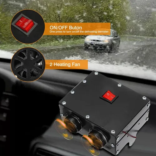 Miniatura 4 de Calentador de Coche - TOPMELON Descongeladores de Parabrisas Desempañador de Coche 12V 500W Calentador de Coche 2 en 1 Calentadores Portátiles