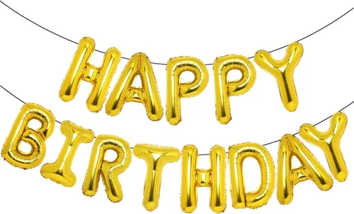 Miniatura 13 de Accevo Cartel de globos negros con letras Happy Birthday, 16 pulgadas, papel de aluminio, letras 3D, feliz cumpleaños para niños, adultos, unisex