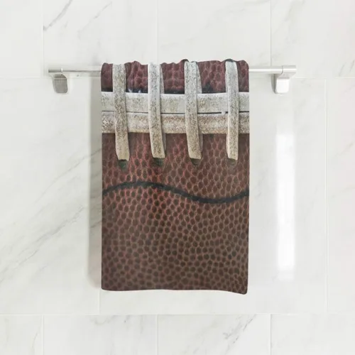 Miniatura 2 de senya Toalla de baño con cordones de fútbol americano, toallas de mano suaves para baño, spa, gimnasio, deportes, 30 x 15 pulgadas