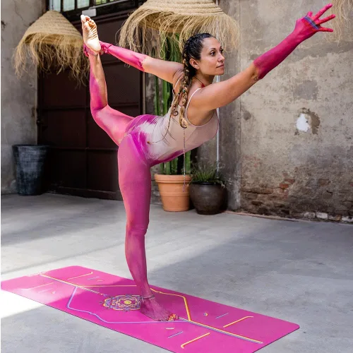 Miniatura 2 de Liforme Esterilla de yoga de viaje – Sistema de alineación patentado, agarre guerrero, antideslizante, ecológico, ultraligero y resistente al sudor