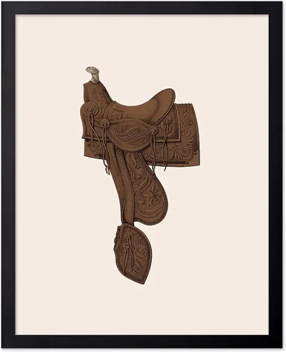 Miniatura 63 de Poster Master Póster vintage de cuero para silla de montar, estampado retro de vaquero, arte de silla de montar, diseño occidental, impresión