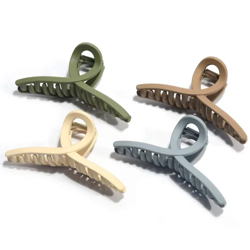 Miniatura 25 de Pinzas para el cabello grueso, paquete de 4 pinzas de gelatina extra grandes para mujeres, accesorios para el cabello de 4.75 pulgadas para mujeres