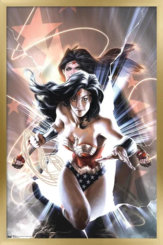 Miniatura 17 de Trends International DC Comics - Póster de pared de la Mujer Maravilla, 14.725 x 22.375 pulgadas, versión enmarcada de madera de granero