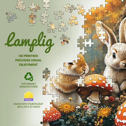 Miniatura 8 de Rompecabezas para adultos de 1000 piezas, rompecabezas de conejo de Pascua, rompecabezas de 1000 piezas para adultos con letras en la parte