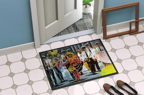 Miniatura 4 de Caroline's Treasures MW1224MAT - Felpudo de Mardi Gras Dancing in the Streets de 18 x 27 pulgadas, tapete para puerta delantera, para interiores