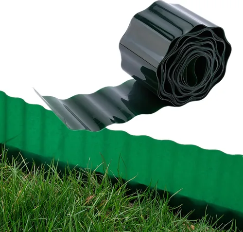 Bordes de paisaje, bordes de plástico para césped, bordes de jardín corrugados, borde de jardín para césped, bricolaje para macizos de flores