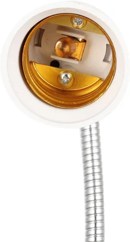 Miniatura 2 de 2 unids - AC 110-220V US Plug Flexible Alambre de Aluminio Cuello Metal Clip titular con interruptor para E26/E27 Socket LED CFL Crecimiento