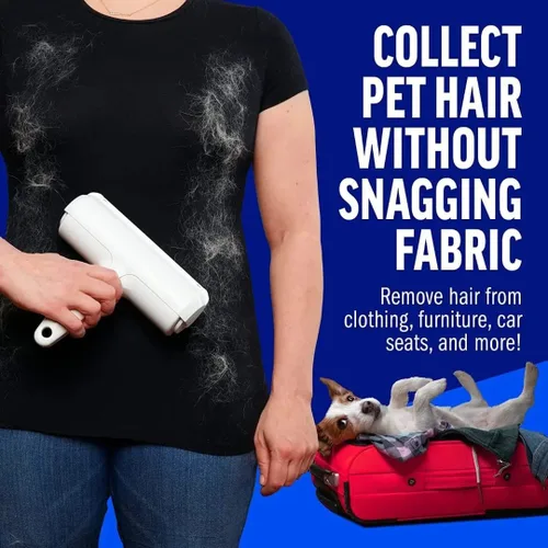 Miniatura 8 de Removedor de pelo de mascotas y rodillo de pelusa reutilizable – Removedor de pelo de gatos y perros para muebles, sofá, alfombra, ropa y ropa