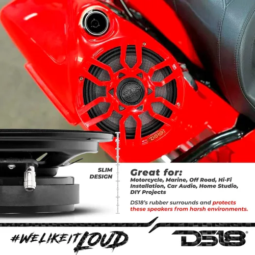 Miniatura 3 de DS18 PRO-CF8.4SL Altavoz de Graves-Medios de Cono de Fibra de Carbono Poco Profundo de 8" Resistente al Agua 275 Vatios Rms 4-Ohm - Excelente