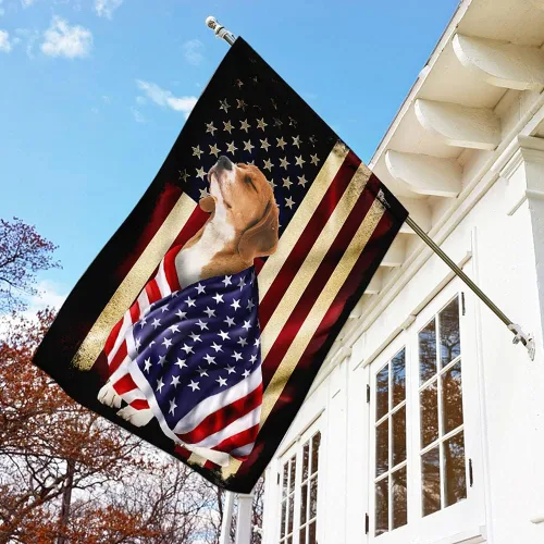 Miniatura 16 de FLAGWIX Banderas de perro patriota americano, bandera de perro labrador retriever de doble cara, decoración para el hogar, exterior, bandera