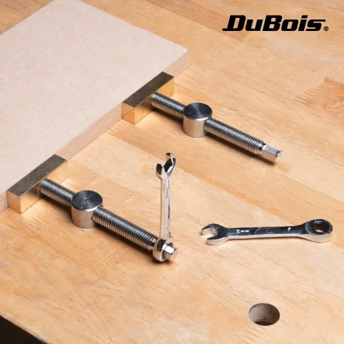 Miniatura 5 de DuBois 51059 Abrazaderas de banco para perro de 3/4 pulgadas (0.748 in) Topes de abrazadera de tornillo ajustables en ángulo de banco de trabajo