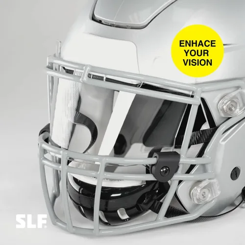 Miniatura 2 de SLEEFS Visera de fútbol transparente para casco - Visera de fútbol profesional - Protector facial y ocular - Compatible con cascos juveniles