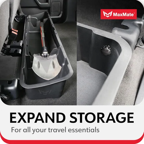 Miniatura 5 de MaxMate Caja de almacenamiento para debajo del asiento compatible con Ford F-150 2015-2026; F-250 F-350 SD Supercrew Cab 2017-2026, organizador