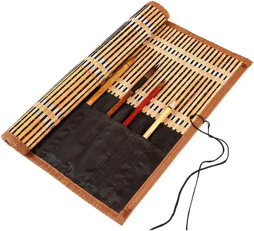 Estuche portátil para pinceles de caligrafía china para escritura de arte chino, estuche organizador de acuarela, bolsa de protección grande de