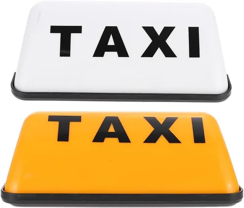 Cabilock - 2 letreros de techo de taxi, luz magnética de taxi de 6.69 pulgadas para automóvil, letrero superior de cabina, lámpara decorativa de