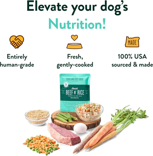 Miniatura 2 de Portland Pet Food Company Bolsas de comida fresca para perros, mezcla de grado humano y comidas húmedas para mascotas, cachorros y perros mayores