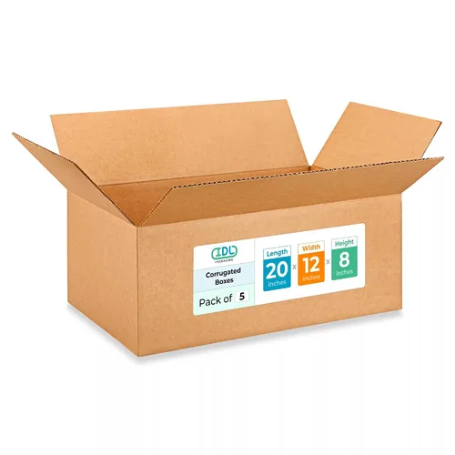 Miniatura 141 de IDL Packaging Paquete de 5 cajas de envío altas de 8 x 8 x 48 pulgadas, extra resistentes de 200 libras frente a caja regular, cajas de mudanza