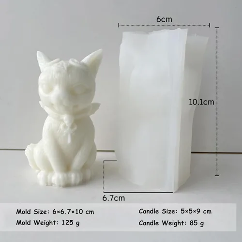 Miniatura 2 de Molde de vela de Halloween para hacer velas, molde de silicona 3D para fundición de resina, bricolaje yeso, arcilla polimérica, decoración del hogar