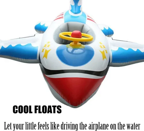 Miniatura 7 de Flotador inflable de la piscina del bebé del avión, flotador inflable de la natación del avión para el niño
