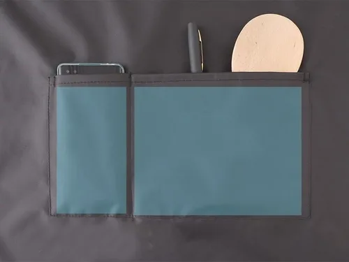 Miniatura 4 de Delantal con babero simple y funcional, unisex, ajustable, resistente a las gotas de agua, con 2 bolsillos, delantal de cocina para chef, delantal