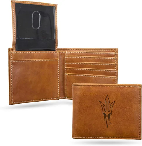 Miniatura 24 de NCAA Rico Industries Cartera Billetera con Grabado Láser Cartera Billetera con Grabado Láser - Diseño Delgado - Gran Regalo