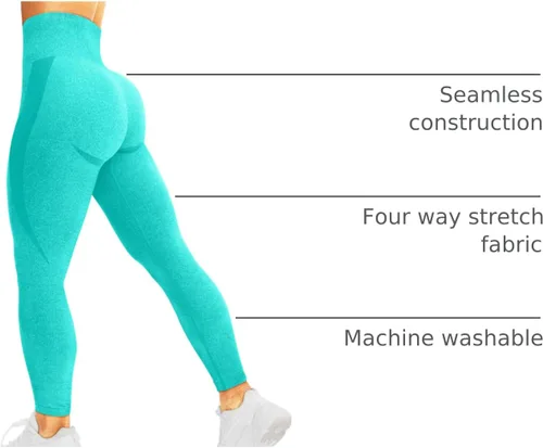Miniatura 157 de HIGORUN - Leggings sin costuras para mujer, moldeadores, con diseño gráfico de sonrisas, de cintura alta, para el gimnasio, yoga o hacer ejercicio