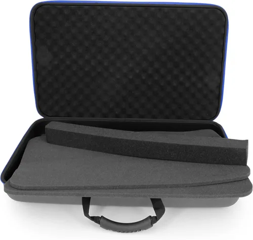Miniatura 3 de CASEMATIX Funda de viaje para controlador de DJ compatible con Hercules Inpulse 500 - Funda rígida para mezclador de DJ con correa Gris