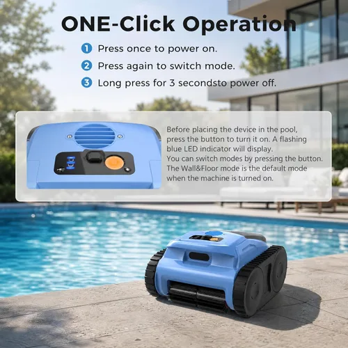 Miniatura 10 de (2025 Mejora) Aspiradora de Piscina para Piscinas Enterradas, Limpiador Robótico de Piscina, Limpiador de Piscina que Sube por las Paredes, Limpia