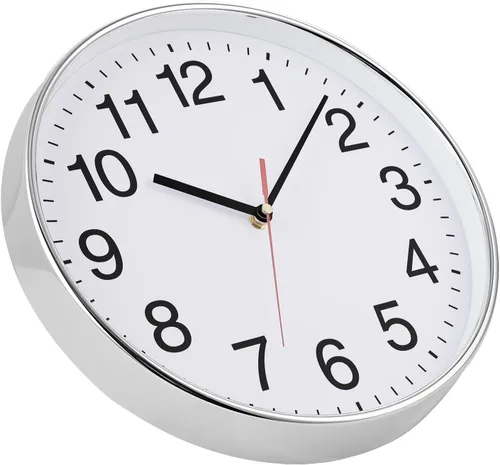 Miniatura 3 de Plumeet Reloj de pared extra grande – Reloj de pared negro silencioso de cuarzo de 16 pulgadas sin tictac – Reloj de pared de diseño simple