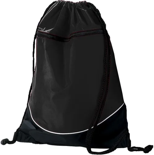 Augusta Sportswear, mochila tricolor con cordón de ajuste, negro, talla única