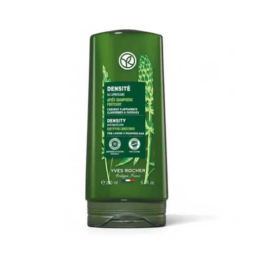 Yves Rocher Acondicionador fortalecedor de densidad, acondicionador fortalecedor para el cabello fino, reduce la rotura y la caída del cabello,