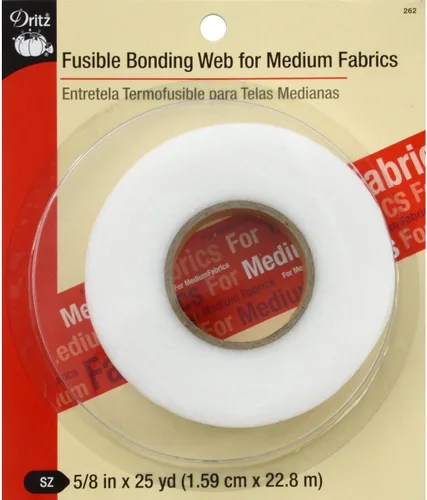 Miniatura 3 de Dritz 264 Red de unión fusible, peso ligero, 5/8 pulgadas x 25 yardas, color blanco