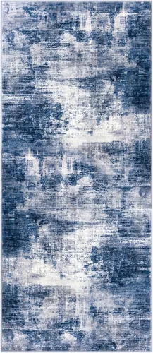 Miniatura 1187 de IOHOUZE Alfombra abstracta lavable de 3 x 12 pies para pasillos, antideslizante para cocina, camino de entrada de lana sintética para interiores