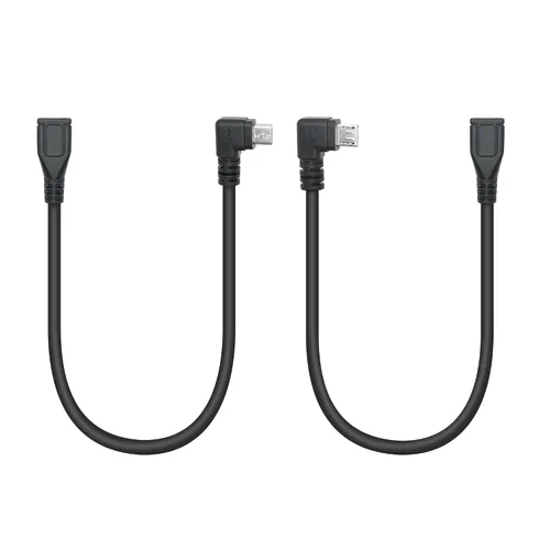 Miniatura 9 de Cable de extensión micro USB corto de 9 pulgadas, 90 grados de ángulo izquierdo y recto micro USB macho a hembra de 5 pines de datos de carga