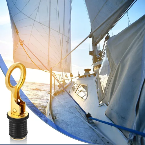 Miniatura 6 de Amyhill 4 Pcs Boat Plugs Snap Handle Boat Plugs for 1 Inch Diameter Marine Drain Twist Metal Rubber Accessories for Lifeboats Fishing Boats Ferries