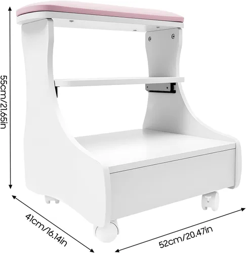 Miniatura 2 de Reposapiés de pedicura, manicura con ruedas, reposapiés de belleza para el hogar, reposapiés, pedicura, taburete para uso en el hogar y salón