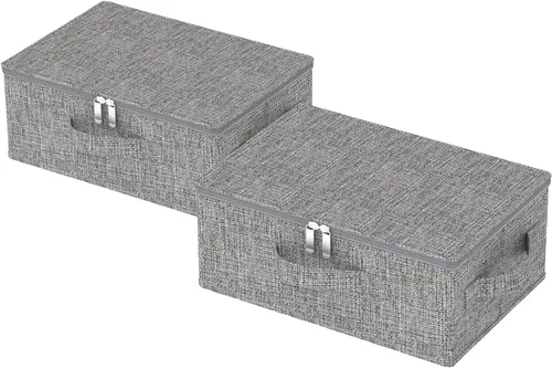 Miniatura 10 de Caja de almacenamiento debajo de la cama con tapa, organizadores de ropa plegables, cestas de organización para el hogar para ropa, zapatos, mantas