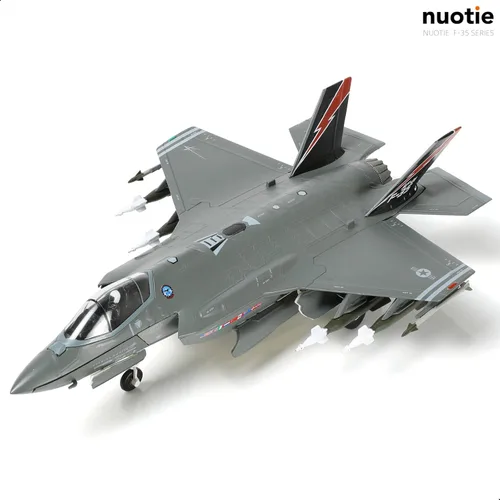 Miniatura 5 de NUOTIE 1/72 F-35A Lighting II Avión de combate Modelo de avión de combate Fuerza Aérea de los Estados Unidos AF-01 avión fundido a presión