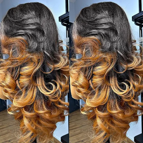 Miniatura 35 de BAIICS Pelucas de cabello humano rubio miel con encaje frontal transparente HD de 13 x 6 pulgadas, peluca frontal de encaje transparente HD 12A