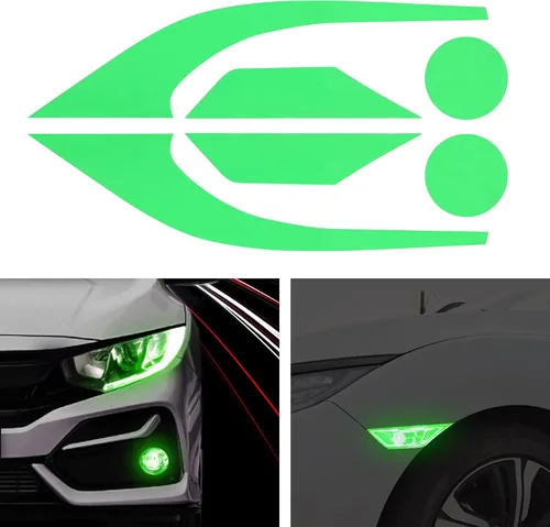 Miniatura 14 de TOMALL 3 pares de vinilos para luz antiniebla para faros delanteros laterales para Honda Civic 2016-2021, calcomanías autoadhesivas de vinilo