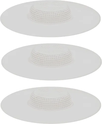 Handy Housewares Trampa para el cabello de plástico duradero de 5 pulgadas, ayuda a mantener los desagües sin obstrucciones (paquete de 3)