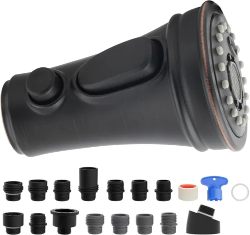 Miniatura 10 de Cabezal rociador universal extraíble con 3 modos para grifo de cocina, grifo de fregadero de cocina, boquilla rociadora aireadora, reemplazo de Mate