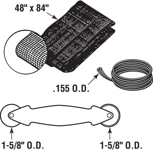 Miniatura 2 de Prime-Line P 7542 Kit de reparación de puerta mosquitera con herramienta rodante – Reemplaza la pantalla en ventanas o puertas de patio, paño
