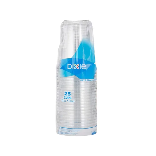 Miniatura 4 de Dixie - Vasos fríos de plástico PETE de 12 onzas, CPET12DX, 500 tazas, transparentes, 25 tazas por manga, 20 fundas por caja