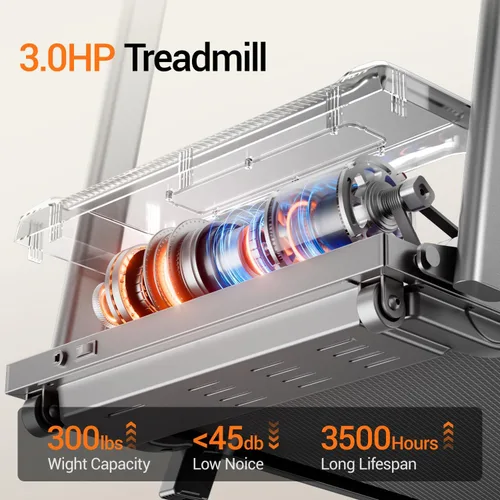 Miniatura 7 de LONTEK Folding Treadmill with 15% Incline, 3 in 1 Foldable Walking Pad Compact, Portable, Under Desk, for Home Office, 6.2MPH Speed, 2.5HP Quiet