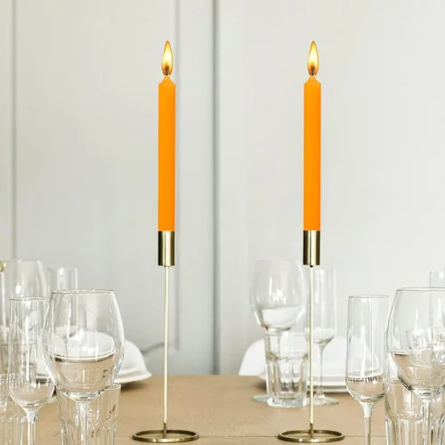 Miniatura 4 de Wrcevtor Juego de 4 velas cónicas de 8 pulgadas 7.5 horas de combustión limpia sin aroma, para bodas, fiestas, decoración del hogar y ocasiones